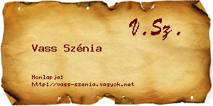 Vass Szénia névjegykártya